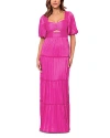 Aqua Pleated Cutout A Line Dress - 100% Exclusive In Pink