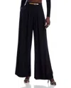 Aqua Pleated Wide Leg Pants - Exclusive In Black