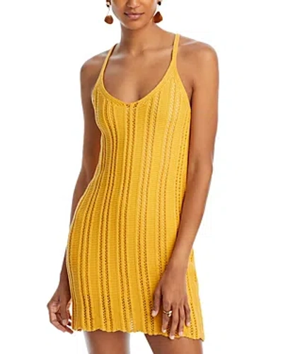 Aqua Pointelle Tank Dress - 100% Exclusive In Sunflower Yellow