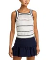 AQUA POINTELLE CROCHET TANK TOP - EXCLUSIVE