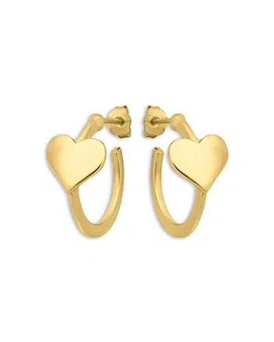 Aqua Polish Heart Hoop Earrings, 0.8 Diameter - 100% Exclusive In Gold