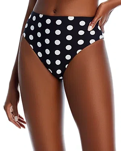 Aqua Polka Dot High Waist Bikini Bottom - 100% Exclusive In Black