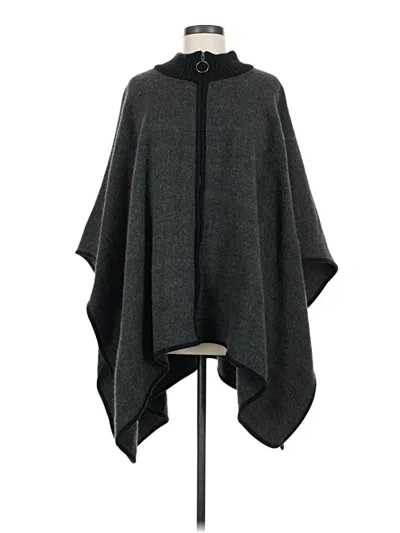 Pre-owned Aqua Poncho In Gray