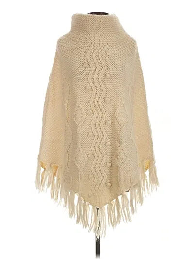 Pre-owned Aqua Poncho In Ivory