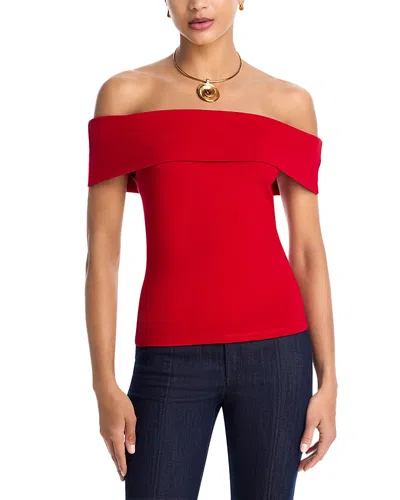 Aqua Ponte Off-the-shoulder Top - Exclusive In Multi