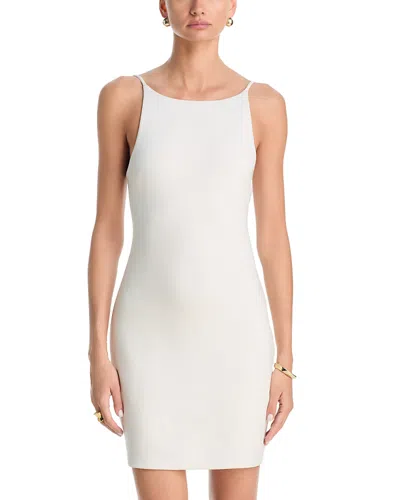 Aqua Ponte Open Back Mini Dress - Exclusive In White