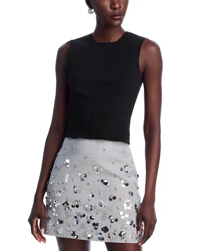 Aqua Ponte Top - Exclusive In Black