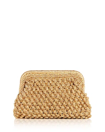 Aqua Popcorn Clutch - Exclusive In Gold