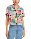 Aqua Postcard Short Sleeve Shirt - Exclusive In Multi