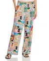 Aqua Postcard Wide Leg Pants - Exclusive In Multi