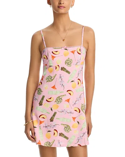 Aqua Printed Mini Dress - Exclusive In Pink