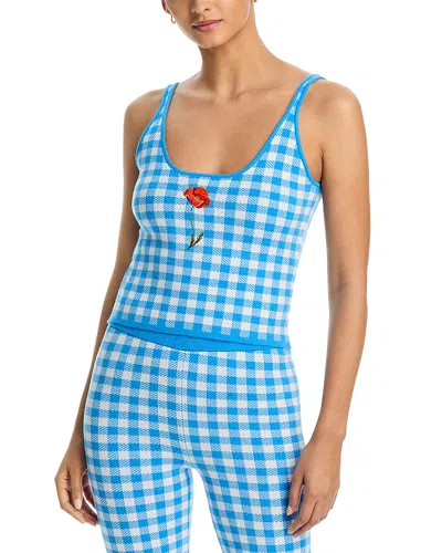 Aqua Printed Sleeveless Top - Exclusive In Blue