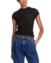 Aqua Puckered Lace Top - Exclusive In Black