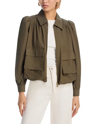 Aqua Puff Sleeve Jacket - Exclusive In Khaki