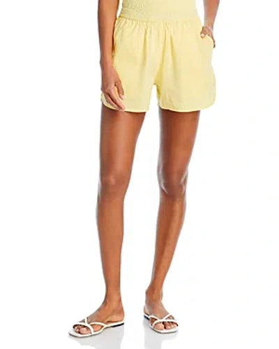 Aqua Pull On Shorts In Yellow