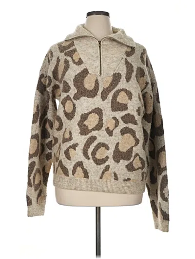 Pre-owned Aqua Pullover Sweater In Tan