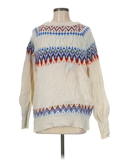 Pre-owned Aqua Pullover Sweater In White