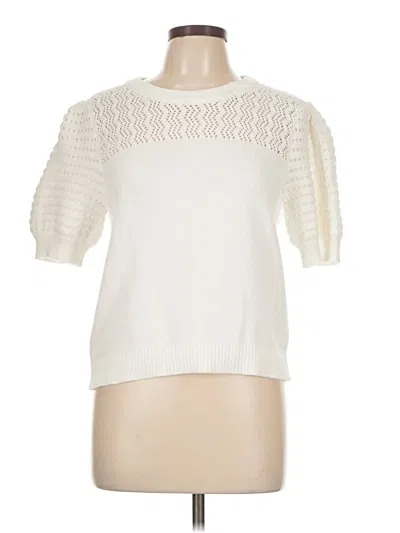Pre-owned Aqua Pullover Sweater In White
