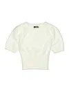 Aqua Pullover Sweater In White