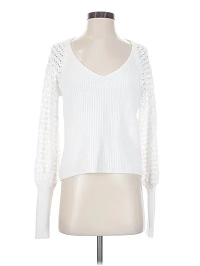 Pre-owned Aqua Pullover Sweater In White