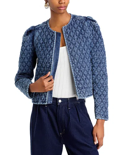 Aqua Quilted Denim Jacket - Exclusive In Denim Wash