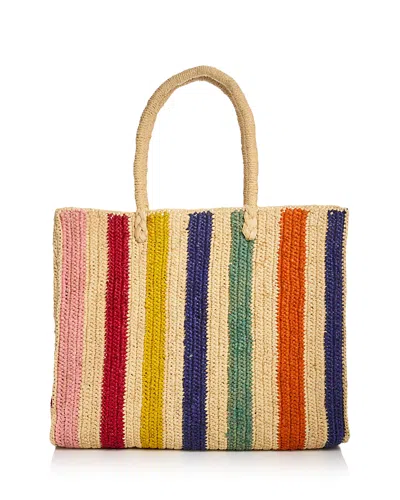 Aqua Raffia Tote - Exclusive In Multi