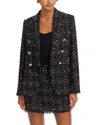 Aqua Rainbow Tweed Cutaway Blazer - Exclusive In Black