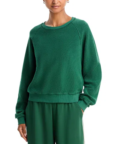 Aqua Reverse Fleece Cotton Sweatshirt - Exclusive In Green