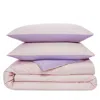 Aqua Reversible Duvet Cover Set, Full Queen - Exclusive In Mauve Morn/wisteria