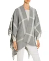 Aqua Reversible Windowpane Ruana - 100% Exclusive In Gray