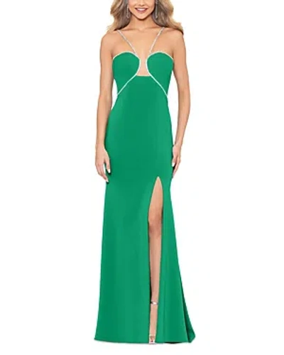 Aqua Rhinestone Embellished Jersey Gown - 100% Exclusive In Green