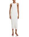 Aqua Rhinestone Knit Midi Dress - Exclusive In White