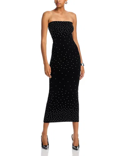 Aqua Rhinestone Tube Dress - Exclusive In Black