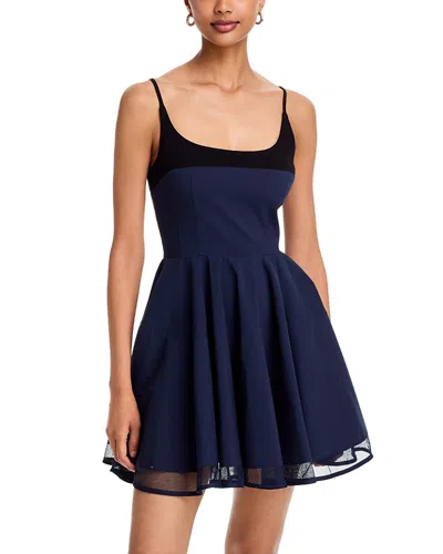 Aqua Rib Trim Mini Dress - Exclusive In Multi