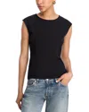 Aqua Ribbed Top - Exclusive In Black