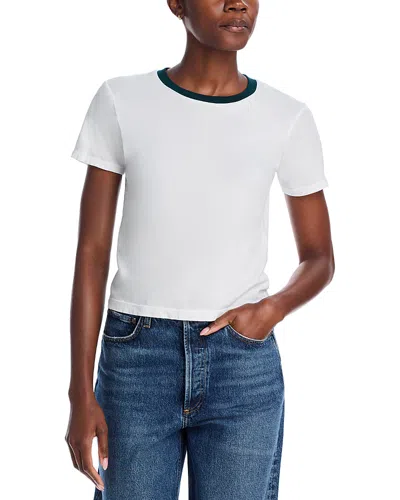 Aqua Ringer Tee - Exclusive In White/evergreen