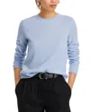 Aqua Rolled Edge Cashmere Sweater - Exclusive In Chambray