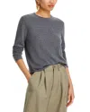 Aqua Rolled Edge Cashmere Sweater - Exclusive In Medium Grey