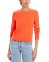 Aqua Rolled Edge Cashmere Sweater - Exclusive In Orangesicle