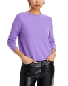 Aqua Rolled Edge Cashmere Sweater - Exclusive In Purple Haze