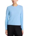 Aqua Rolled Edge Cashmere Sweater - Exclusive In Blue