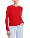 Aqua Rolled Edge Cashmere Sweater - Exclusive In White