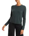 Aqua Rolled Edge Cashmere Sweater - Exclusive In Army