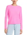 Aqua Rolled Edge Cashmere Sweater - Exclusive In Pink