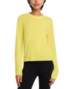 Aqua Rolled Edge Cashmere Sweater - Exclusive In Yellow