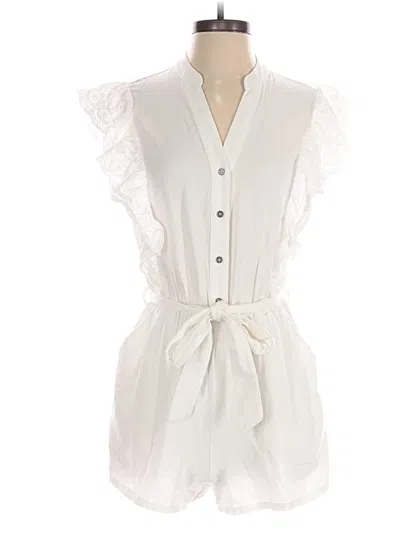 Pre-owned Aqua Romper In White