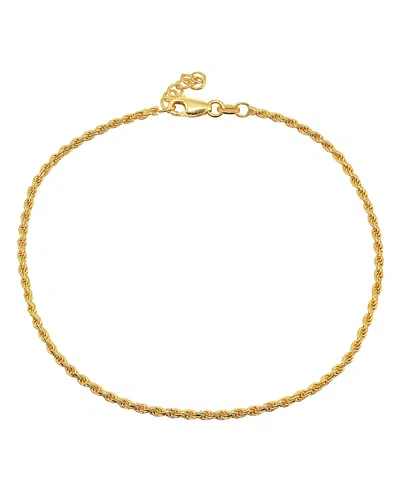 Aqua Rope Chain Ankle Bracelet - Exclusive In Gold