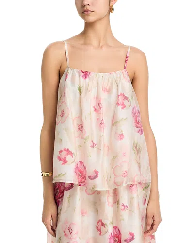 Aqua Rose Flounce Top - Exclusive In Multi