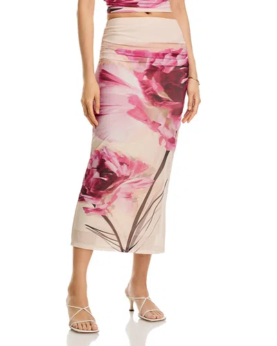 Aqua Rose Mesh Skirt - Exclusive In Pink