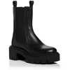 Aqua Rowen Womens Laceless Leather Motorcycle Boots In Black